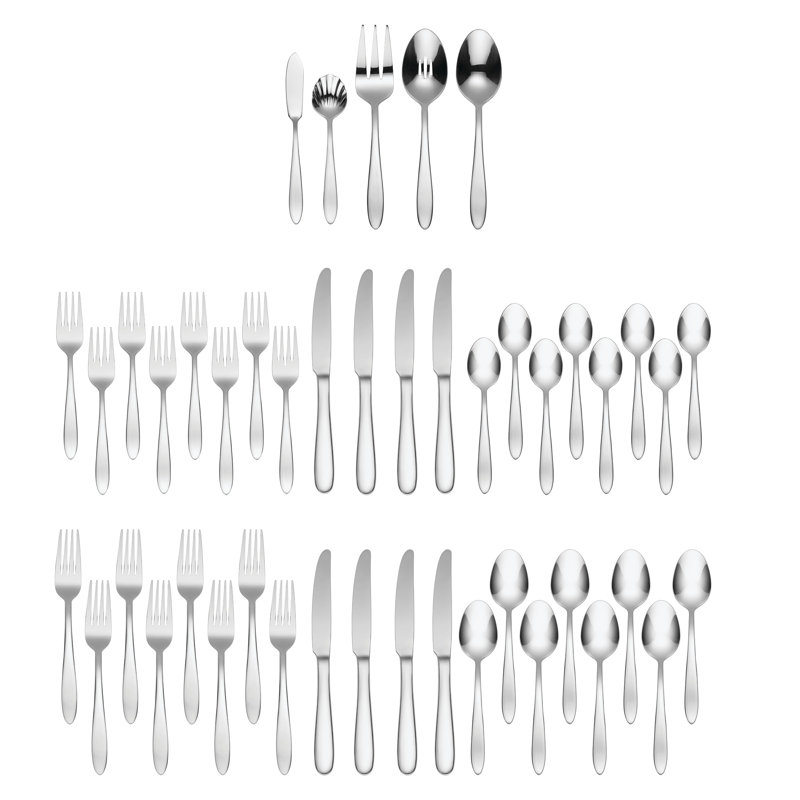 Oneida Mooncrest 45 Piece Everyday Flatware Set Wayfair